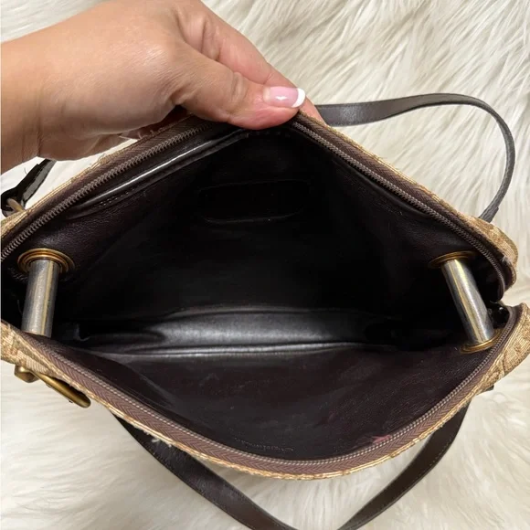 Authentic Dior Tan and Brown Monogram Shoulder Bag - Picture 15 of 16